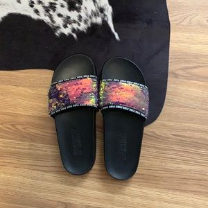 PINK Sequin Slides